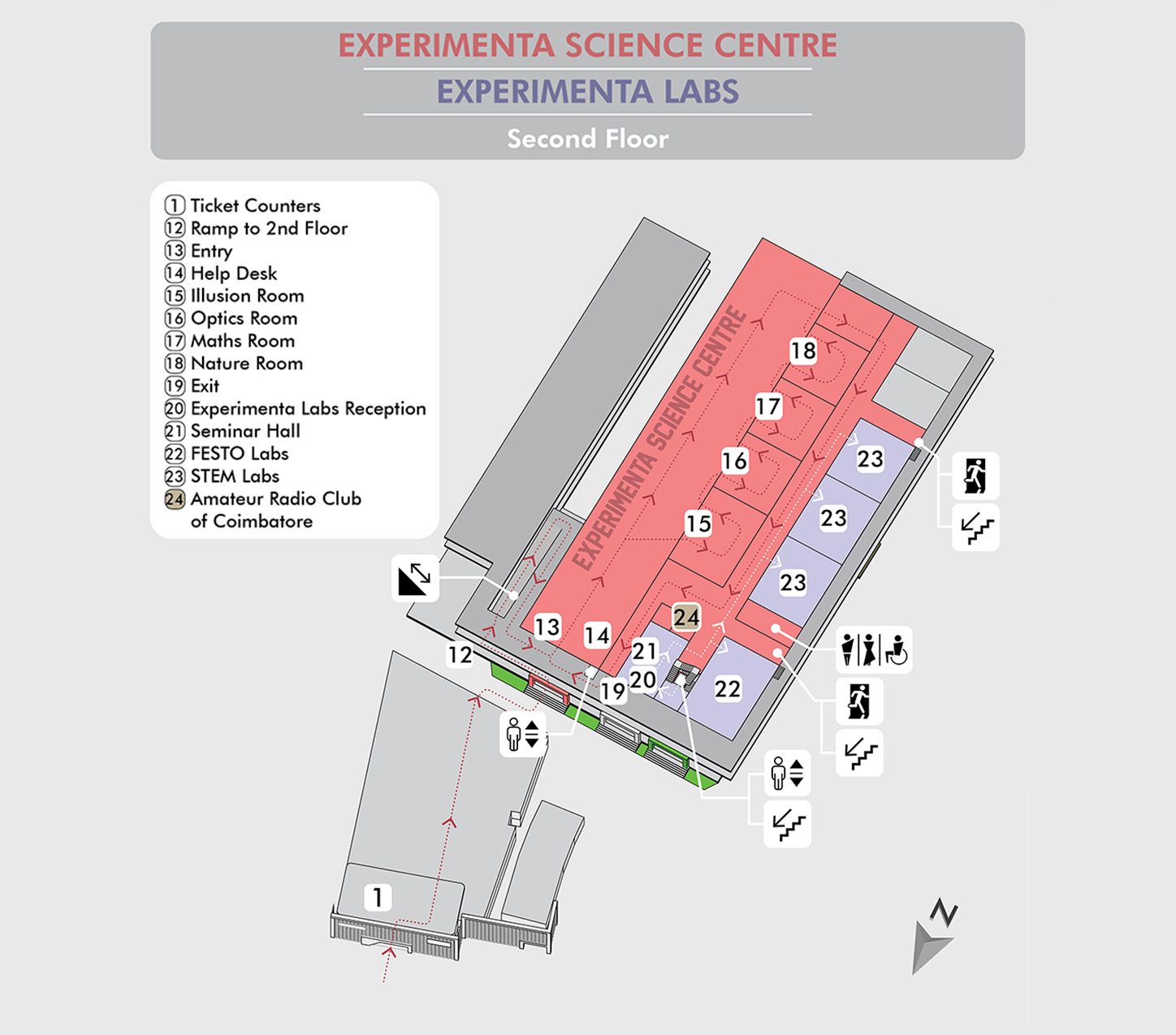 Floor map Experimenta